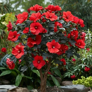 Гибискус Миднайт Роуз купить по цене от 269р. в интернет-магазине «Посадика» с доставкой почтой в в Ковдоре и по всей России – [изображение №1].